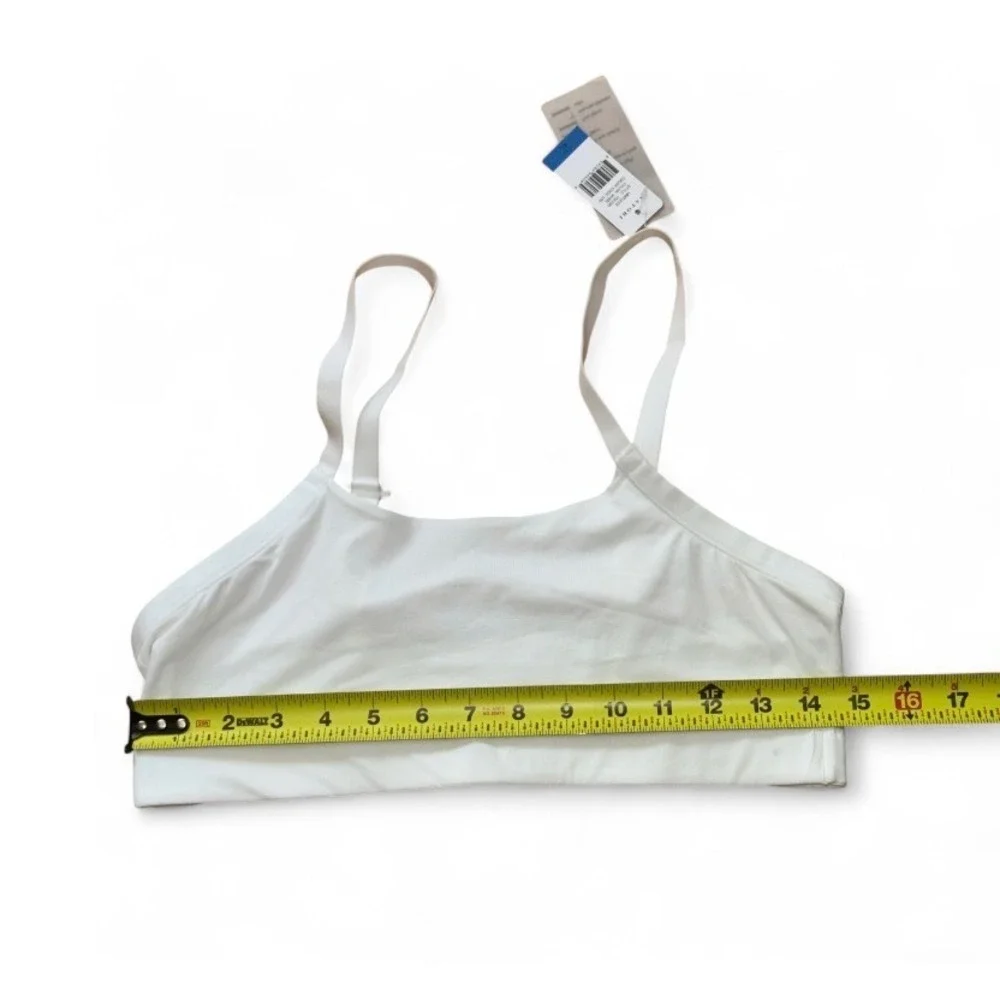 Natori Limitless White Bralette Wireless Bra Comfort Soft Stretch XL‎